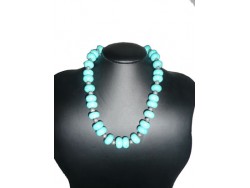 Turquoise Neckalce Moroccan design "Tourond"...ON SALE!